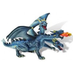 Bullyland - Figurina Dragon albastru cu 3 capete